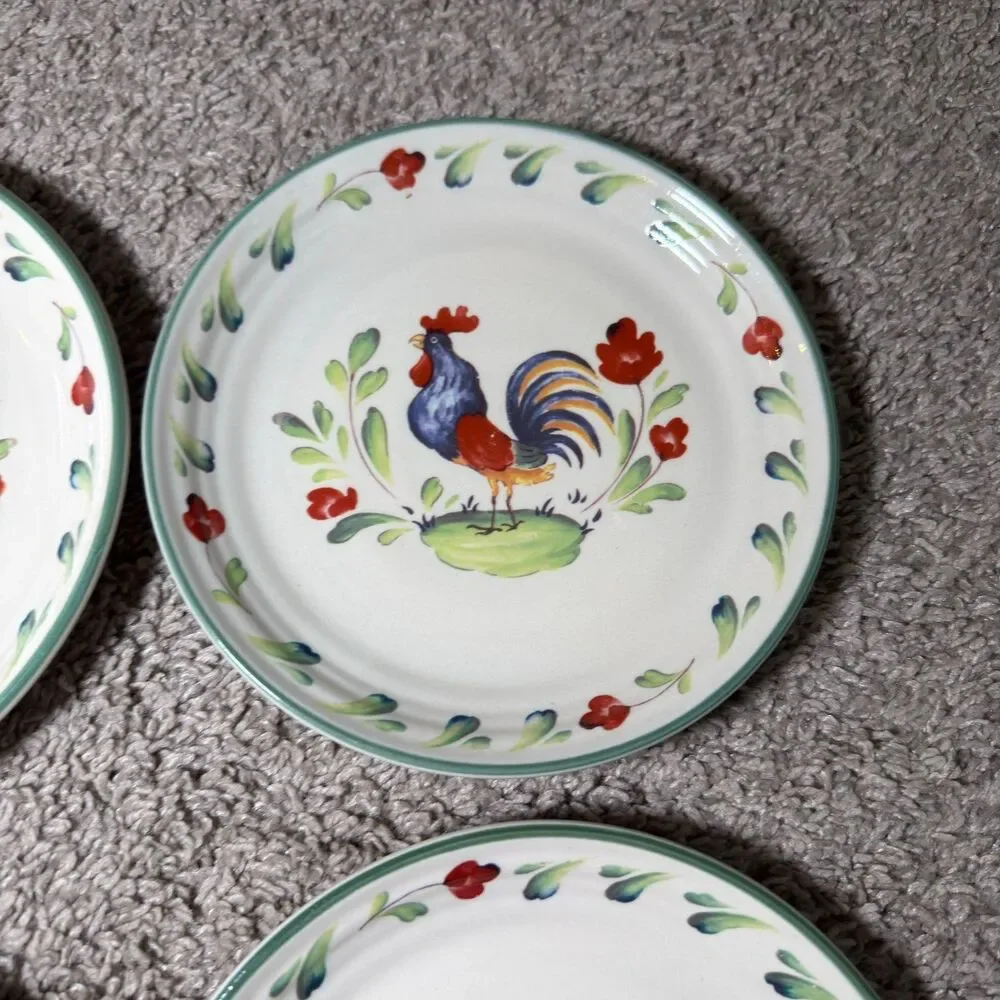 International Tableworks Provence Rooster Salad Plates 7.5